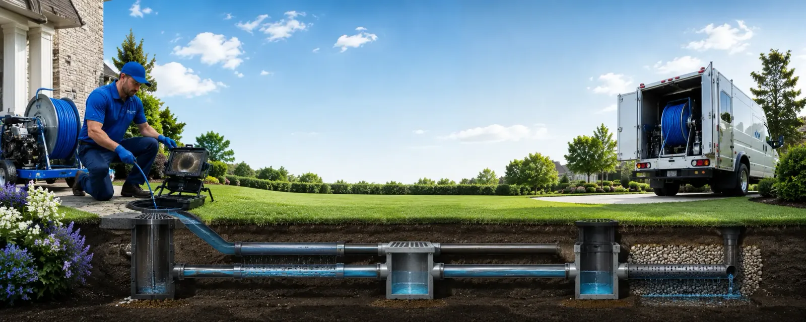 Outdoor drain cleaning information for De Kalb Junction, NY